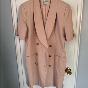 Vintage Atrium Collection Pink Double-Breasted Coat